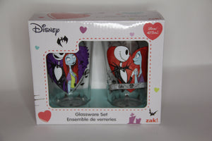 Vasos de cristal Jack y Sally