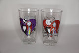 Vasos de cristal Jack y Sally