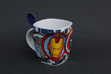 Taza cuadrada Avengers con cuchara