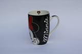 Taza Negra Minnie Mouse