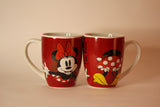 Dúo tazas Mickey y Minnie Rojas