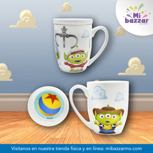 Taza con tapa Pixar